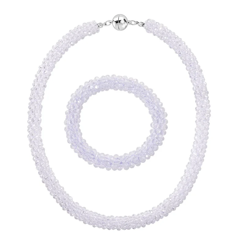 Rosa Kristall Schmuckset