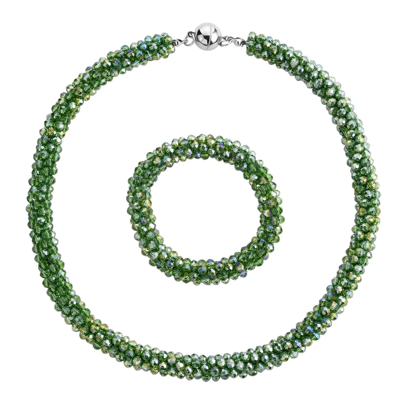 Rosa Kristall Schmuckset