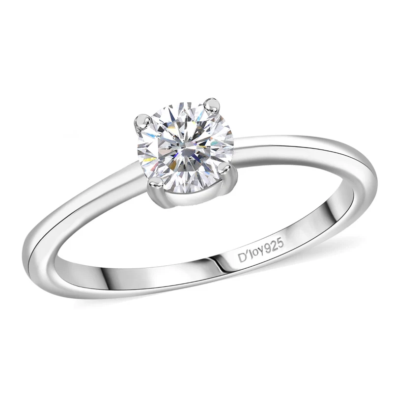 D'Joy Moissanit Schmuckset 925 Silber platiniert (Größe 16) ca. 1,34 ct.
