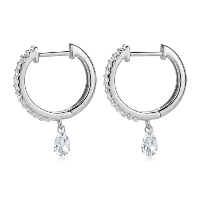 LUXURIANT 1 ct. VS-GH Labor Diamant Ohrringe, 925 Silber 750 Gelbgold Vermeil