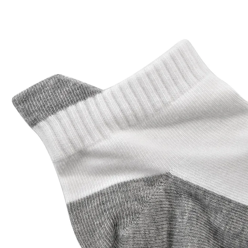 4er-Set Kupferfaser-Kompressions-Socken, Antibakteriell und Anti-Geruch, 36-40, S/M, Weiß-grau