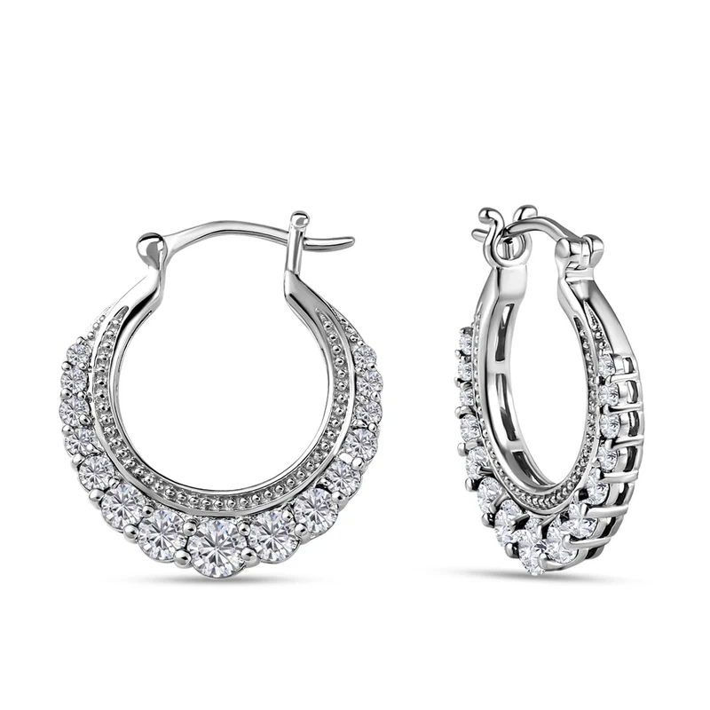 Mehrfarbig, Gelbe Zirkonia Ohrringe, Messing platiniert ca. 4.08 ct