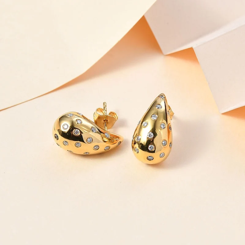 Moissanit Ohrringe 925 Silber rhodiniert ca. 0.96 ct