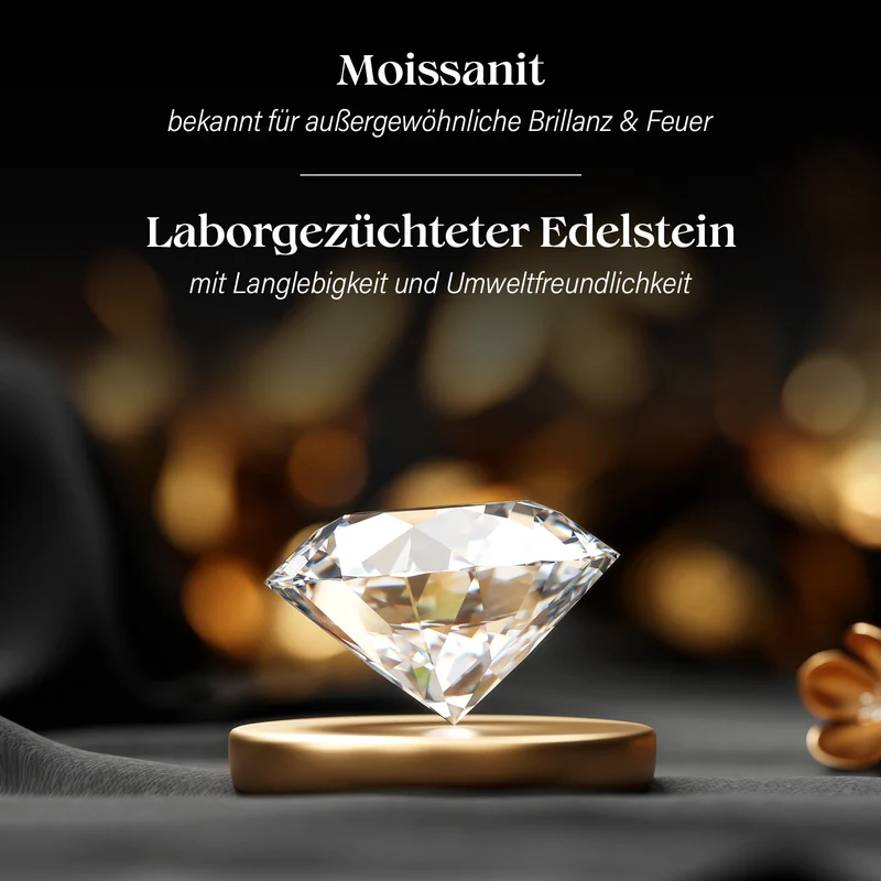 Moissanit Ohrringe 925 Silber rhodiniert ca. 0.96 ct