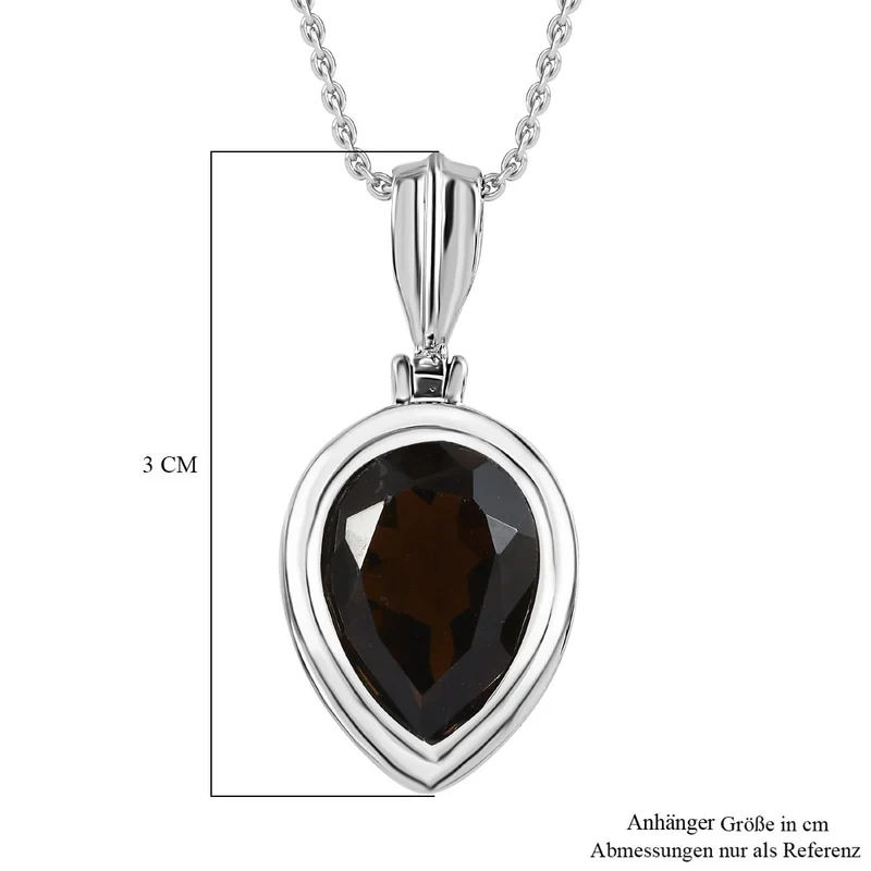 Rauchquarz Schmuckset Edelstahl ca. 4,68 ct.