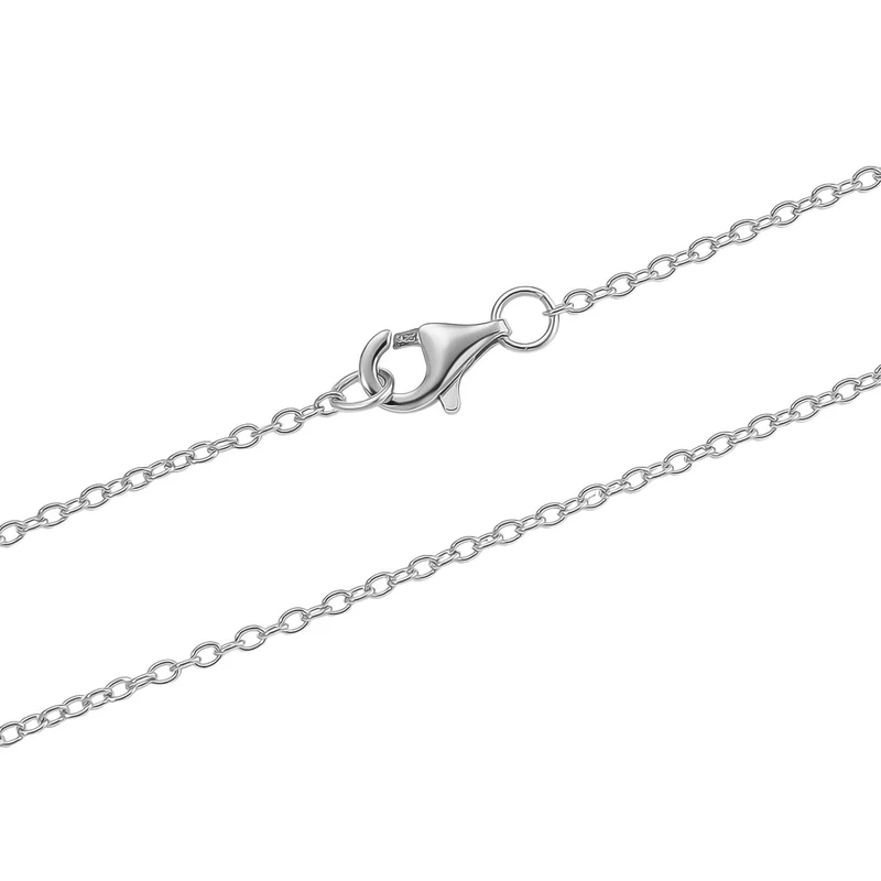 Labradorit Anhänger mit Kette ca. 50cm, 925 Silber rhodiniert ca. 59.00 ct