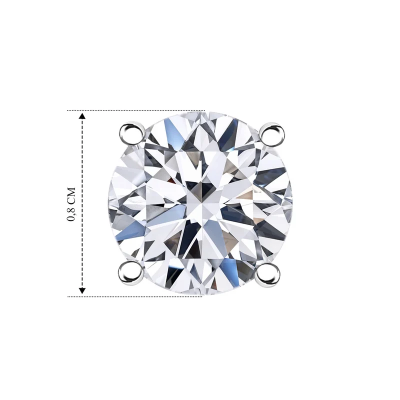 LUXURIANT 3 ct. SGL zertifizierte VS-EF Labor Diamant Ohrringe in 585 Weißgold