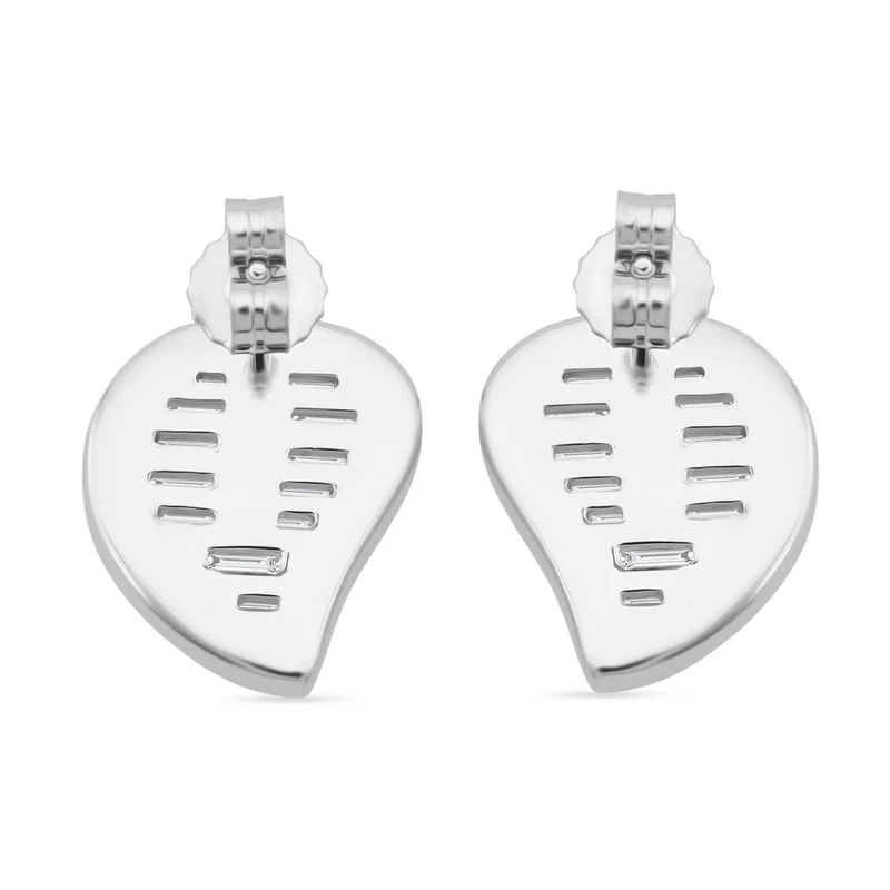 LUSTRO STELLA - Weißer Zirkonia Ohrringe 925 Silber rhodiniert