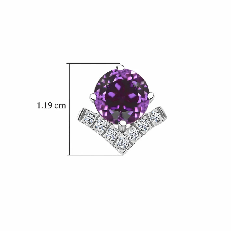 LUXURIANT(10-15 Werktage Lieferzeit) 4,20 ct. AGI zertifizierte und geprüfte AAA Labor Farbwechsel-Saphir und Labor Diamant Ohrringe in 417 Weißgold