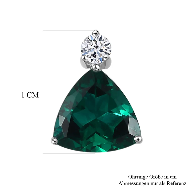 LUXURIANT(10-15 Werktage Lieferzeit) 3,42 ct. AGI zertifizierte und geprüfte AAA Labor Smaragd und Labor Diamant Ohrringe in 417 Weißgold