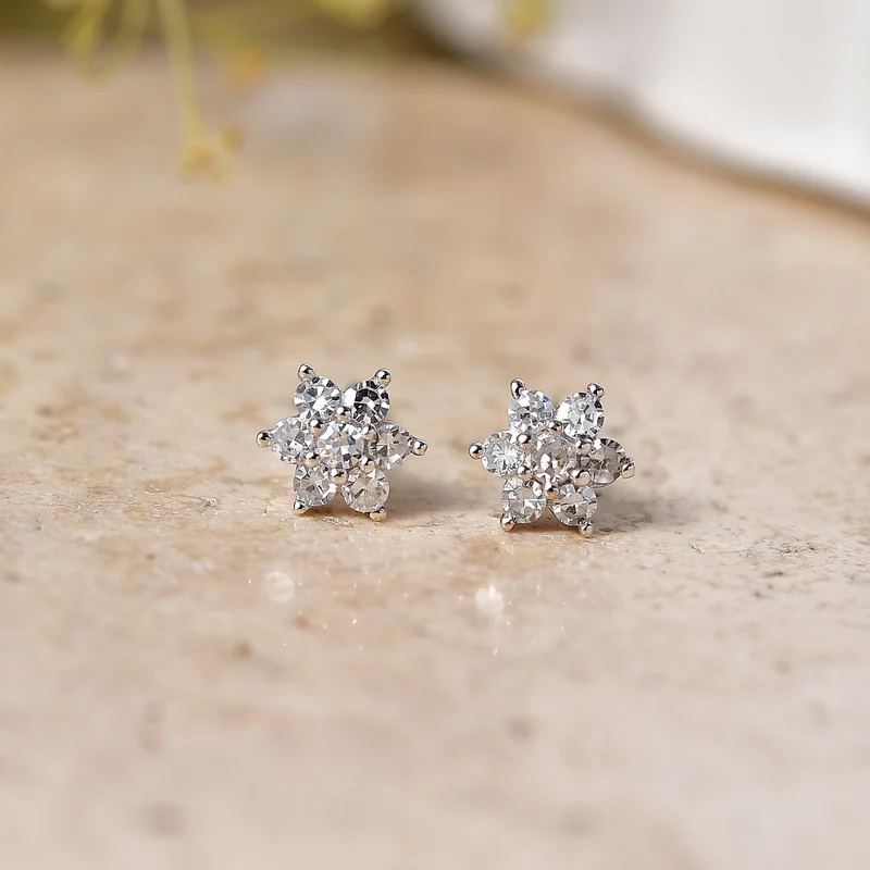 LUXURIANT 0,20 ct. SI-GH Labor Diamant Ohrringe, 925 Silber 750 rosévergoldet