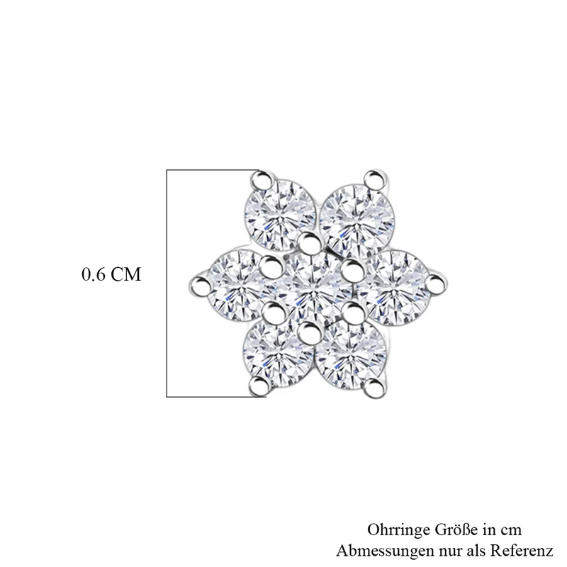 LUXURIANT 0,20 ct. SI-GH Labor Diamant Ohrringe, 925 Silber 750 rosévergoldet