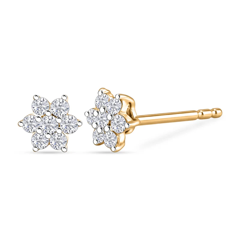 LUXURIANT 0,20 ct. SI-GH Labor Diamant Ohrringe, 925 Silber 750 rosévergoldet