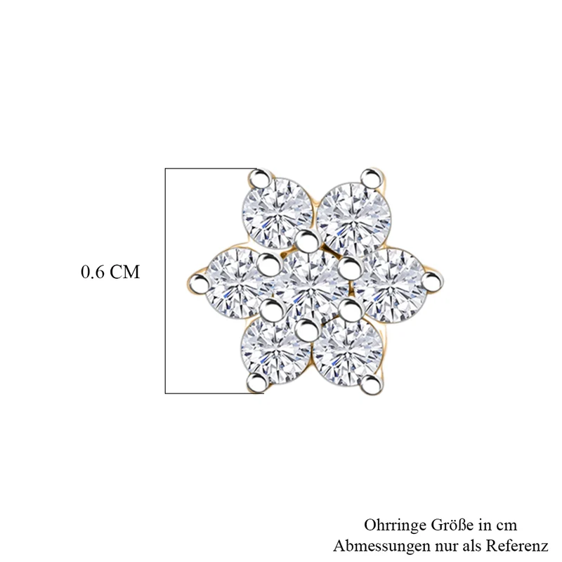 LUXURIANT 0,20 ct. SI-GH Labor Diamant Ohrringe, 925 Silber 750 rosévergoldet
