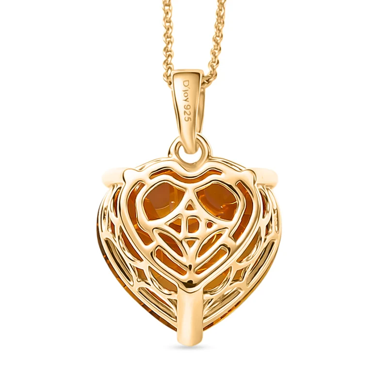 D'Joy AA Prasiolith Schmuckset ca. 50 cm 925 Silber 750 Gelbgold Vermeil ca. 10.08 ct