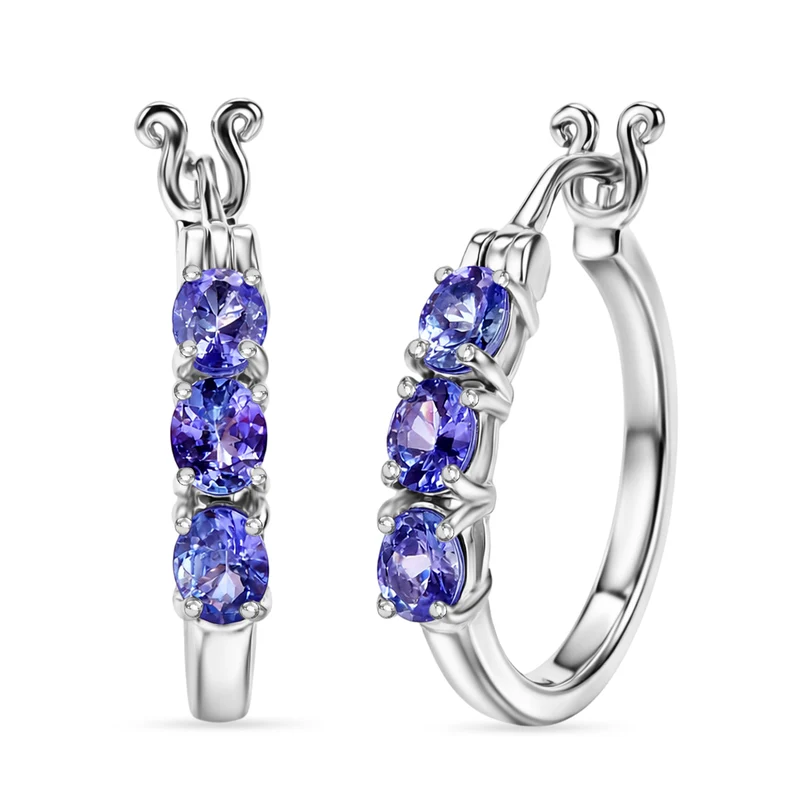 EVER TRUE Tansanit Ohrringe Nickelfreies Messing ca. 1.10 ct