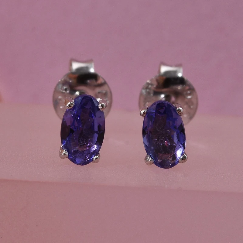 D'Joy AA Tansanit Ohrringe 925 Silber rhodiniert ca. 0.46 ct