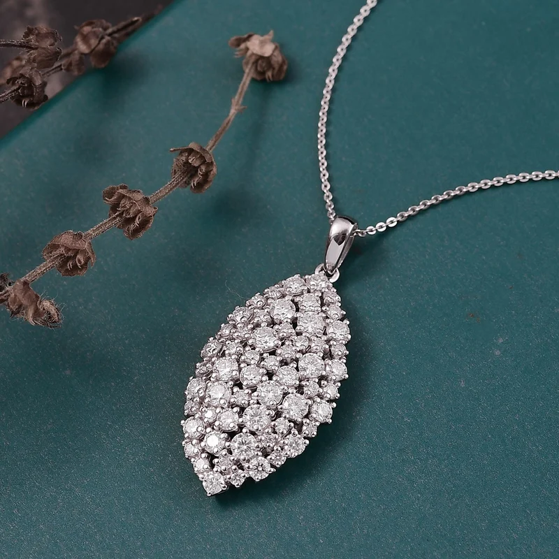 D'Joy Moissanit Schmuckset ca. 50 cm 925 Silber rhodiniert ca. 2,79 ct.