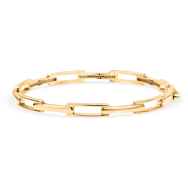 LUXURIANT DIAMOND - Lab Grown Diamant SI-GH Armreif ca. 19 cm 925 Silber 750 Gelbgold Vermeil ca. 0.25 ct