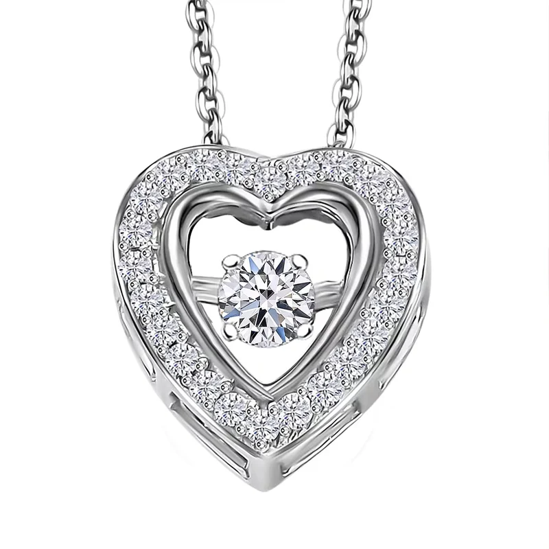 LUXURIANT DIAMOND - Lab Grown Diamant SI Schmuckset ca. 50 cm 925 Silber Rhodiniert ca. 0,20 ct.