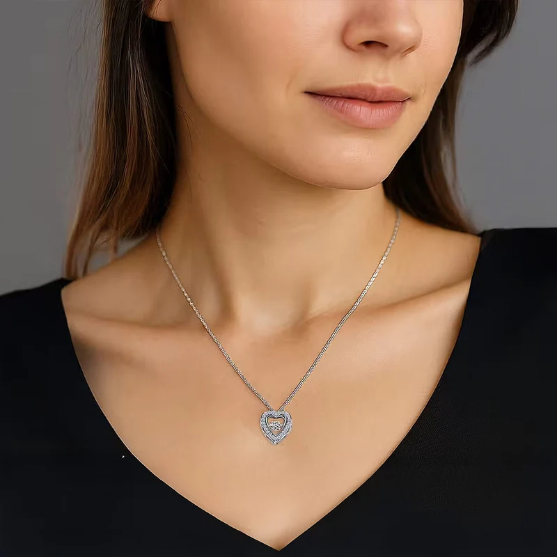 LUXURIANT DIAMOND - Lab Grown Diamant SI Schmuckset ca. 50 cm 925 Silber Rhodiniert ca. 0,20 ct.