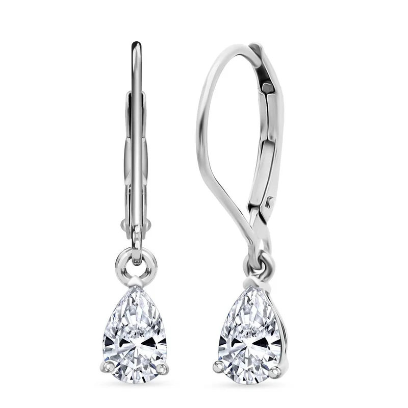LUXURIANT 1 ct. SGL zertifizierte VS-GH Labor Diamant Ohrringe, 925 Silber 750 Gelbgold Vermeil