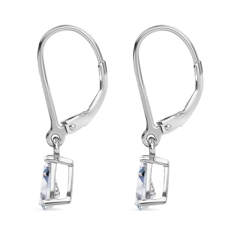 LUXURIANT 1 ct. SGL zertifizierte VS-GH Labor Diamant Ohrringe, 925 Silber 750 Gelbgold Vermeil