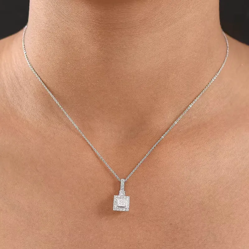LUXURIANT DIAMOND - Lab Grown Diamant SI-GH Anhänger mit Kette, ca. 50 cm 925 Silber rhodiniert ca. 1.00 ct