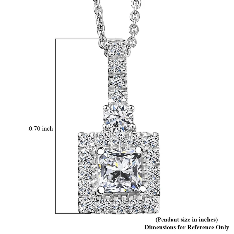 LUXURIANT DIAMOND - Lab Grown Diamant SI-GH Anhänger mit Kette, ca. 50 cm 925 Silber rhodiniert ca. 1.00 ct