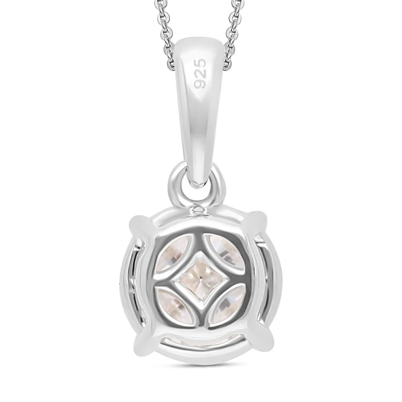 LUXURIANT SGL zertifizierter SI-GH Labor Diamant Anhänger mit 50cm Kette, 925 Silber rhodiniert - 1 ct.