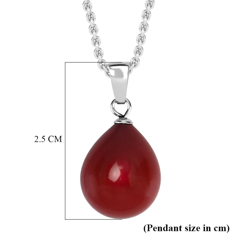Rote Muschelkernperle (15x12 mm) Schmuckset ca. 50 cm