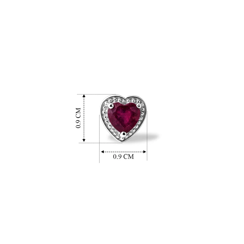 D'Joy Afrikanischer Rubin (Fissure gefüllt) Ohrringe 925 Silber Rhodiniert ca. 2.23 ct