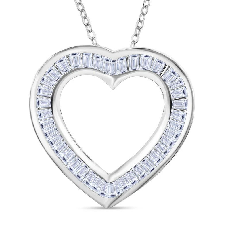 LUXURIANT SGL zertifizierter SI-GH Labor Diamant Anhänger mit 50cm Kette, 925 Silber rhodiniert - 0,50 ct.