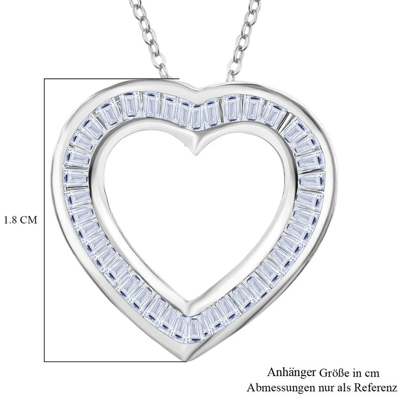 LUXURIANT SGL zertifizierter SI-GH Labor Diamant Anhänger mit 50cm Kette, 925 Silber rhodiniert - 0,50 ct.