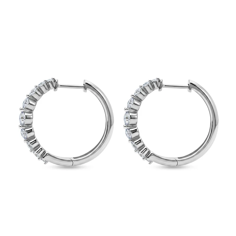 LUXURIANT 1,05 ct. SI-GH Labor Diamant Ohrringe, 925 Silber rhodiniert