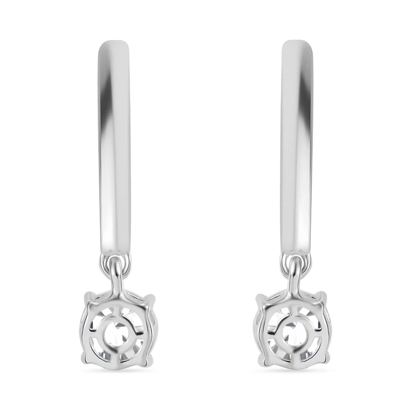 J Francis gefertigt mit SWAROVSKI Zirkonia Ohrringe 925 Silber Standard 1.95 ct