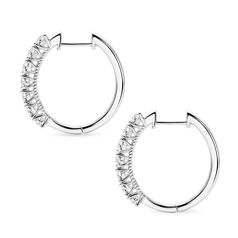 D'Joy 1 ct. Labor Diamant Ohrringe, 925 Silber rhodiniert