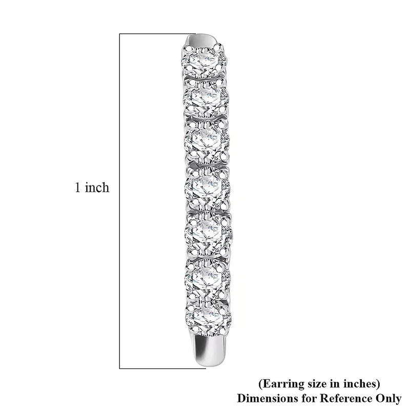 D'Joy 1 ct. Labor Diamant Ohrringe, 925 Silber rhodiniert