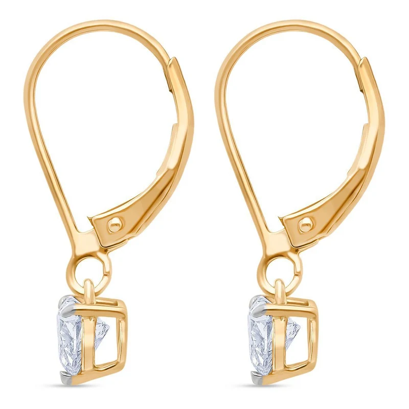 LUXURIANT 1 ct. SGL zertifizierte VS-EF Labor Herzschliff Diamant Ohrringe, 925 Silber rhodiniert