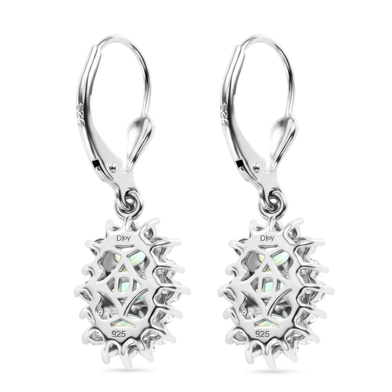 D'Joy AA Natürlicher, äthiopischer Welo Opal Ohrringe 925 Silber Rhodiniert ca. 2.53 ct