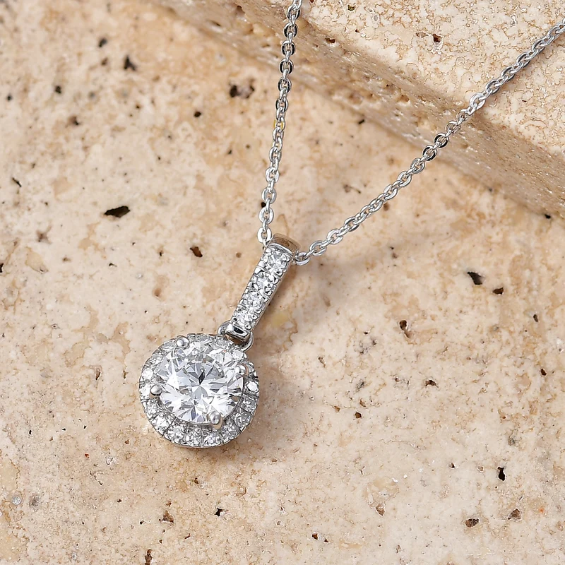 LUXURIANT DIAMOND - Lab Grown Diamant SI-GH Schmuckset ca. 50 cm 925 Silber Rhodiniert ca. 1,07 ct.