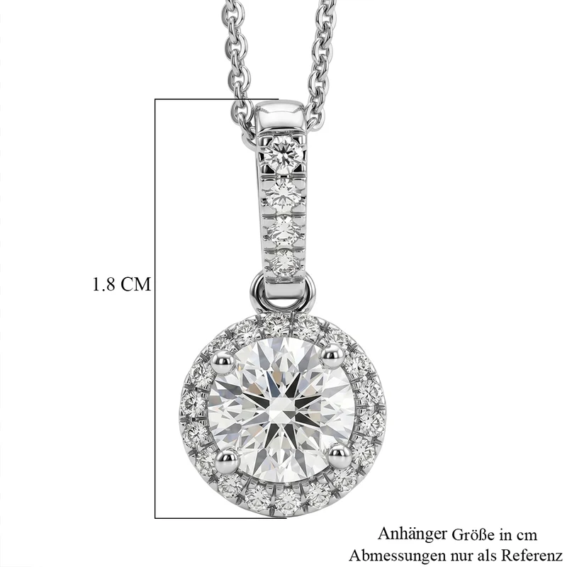 LUXURIANT DIAMOND - Lab Grown Diamant SI-GH Schmuckset ca. 50 cm 925 Silber Rhodiniert ca. 1,07 ct.