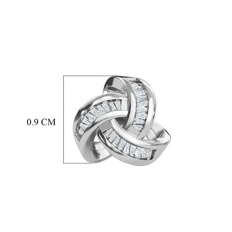 LUXURIANT 0,28 ct. SGL zertifizierte SI-GH Labor Diamant Liebesknoten Ohrringe, 925 Silber 750 Roségold Vermeil