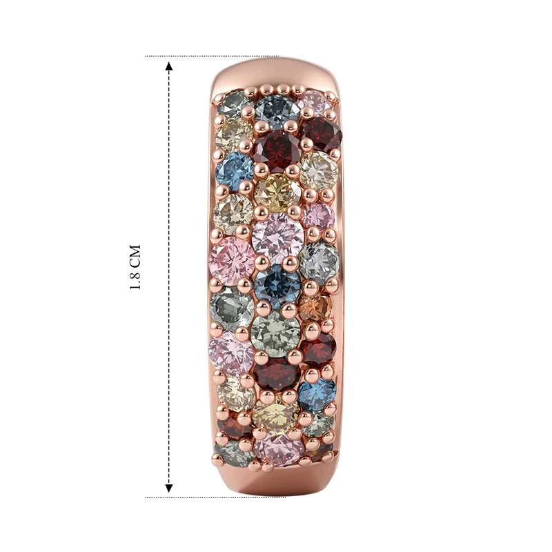 LUXURIANT 1,50 ct. SGL zertifizierte SI mehrfarbige Labor Diamant Diamant Ohrringe, 925 Silber 750 Roségold Vermeil