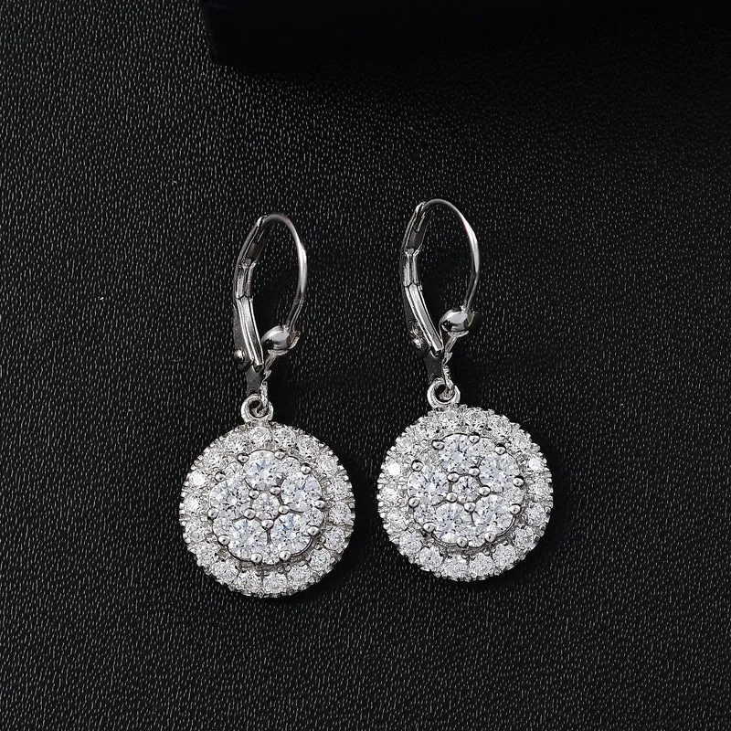 J Francis gefertigt mit SWAROVSKI - Zirkonia Ohrringe 925 Silber rhodiniert