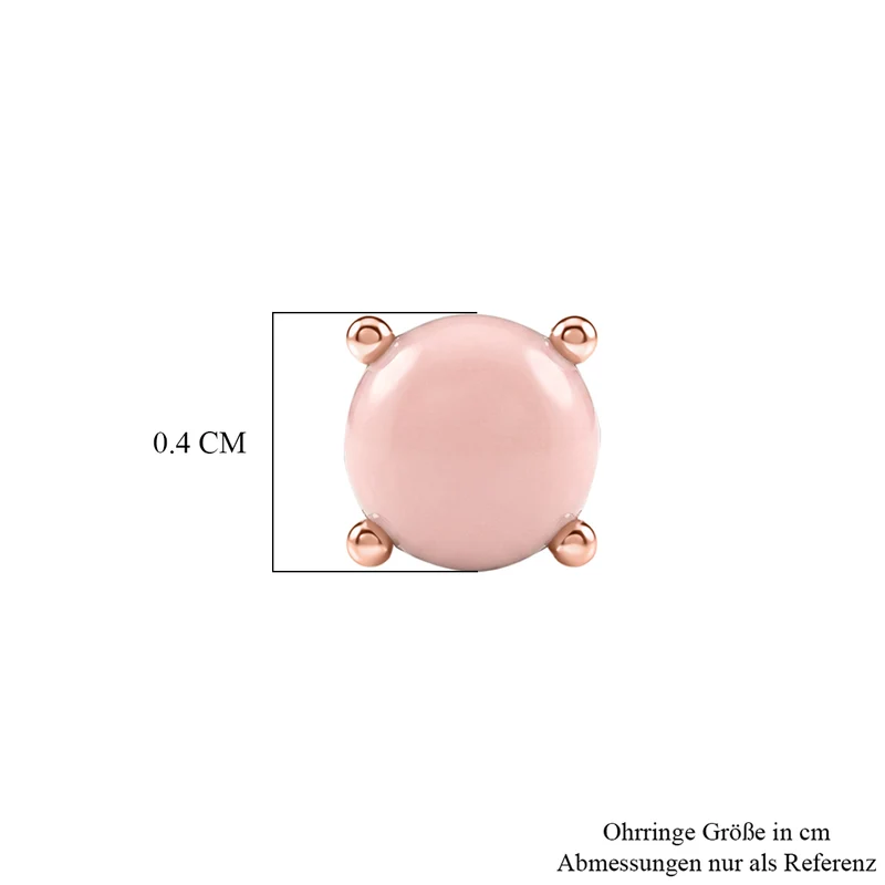 AA Rosa Opal Ohrringe 925 Silber 750 rosévergoldet ca. 0.60 ct