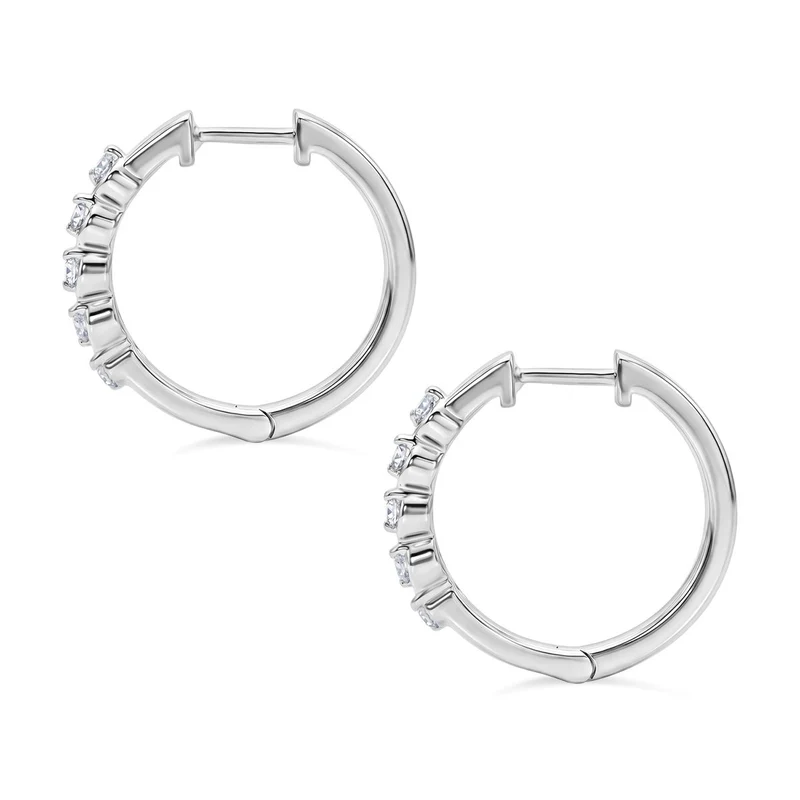 LUXURIANT 0,23 ct. SI-GH Labor Diamant Ohrringe, 925 Silber 750 Gelbgold Vermeil