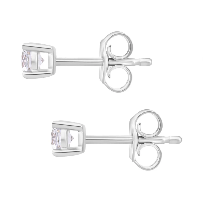 LUXURIANT 0,50 ct. SGL zertifizierte VS-GH Labor Diamant Ohrringe, 925 Silber rhodiniert