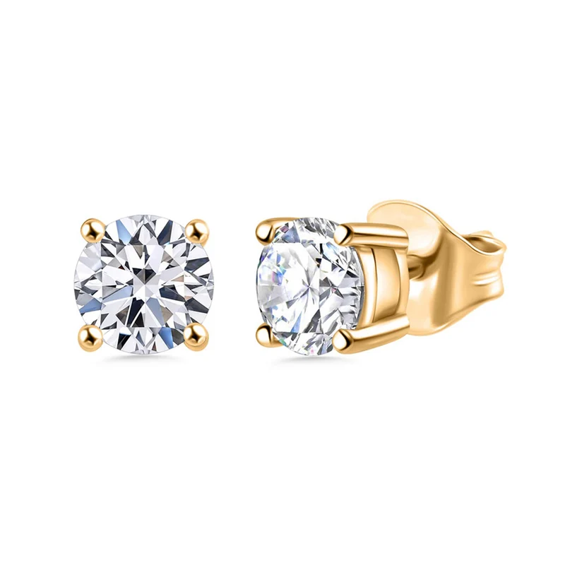 LUXURIANT 0,50 ct. SGL zertifizierte VS-GH Labor Diamant Ohrringe, 925 Silber rhodiniert