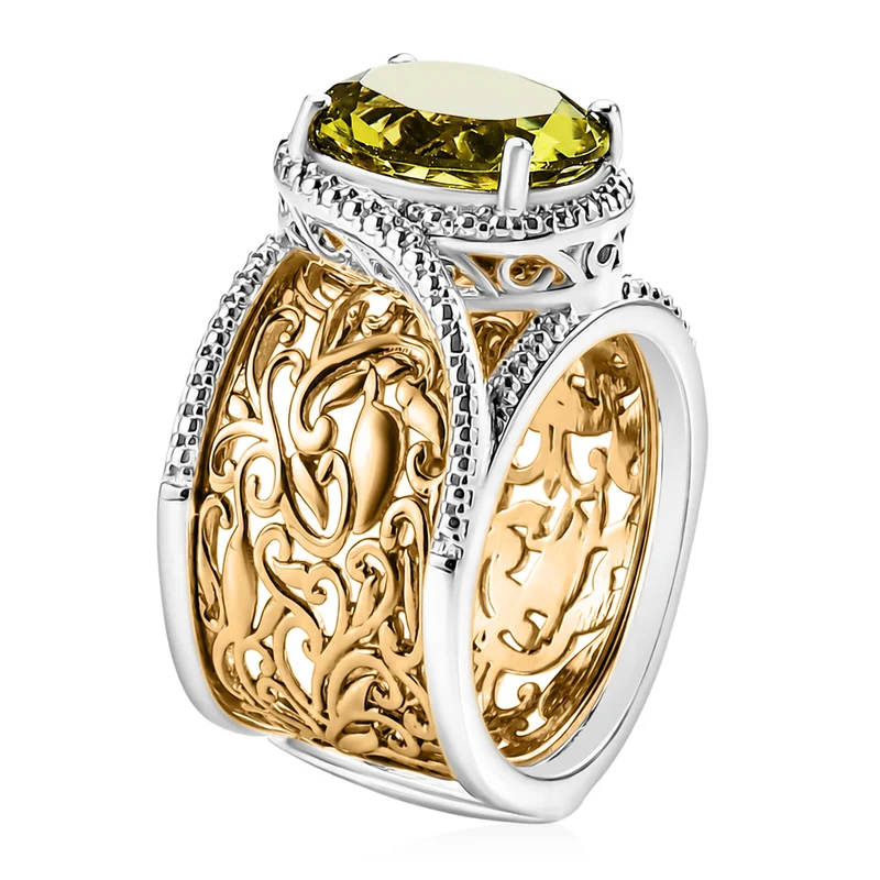 EVER TRUE AAA Ouro Verde-Quarz Schmuckset (Größe 20) ca. 4,39 ct.